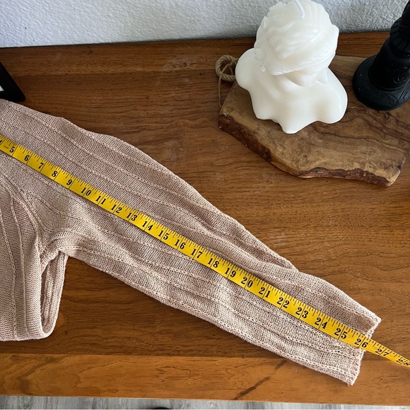 BEIGE LIGHTWEIGHT SWEATER TOP #0349 - Picture 8 of 9